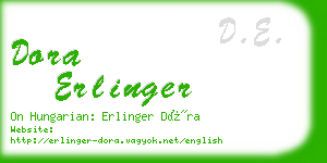 dora erlinger business card